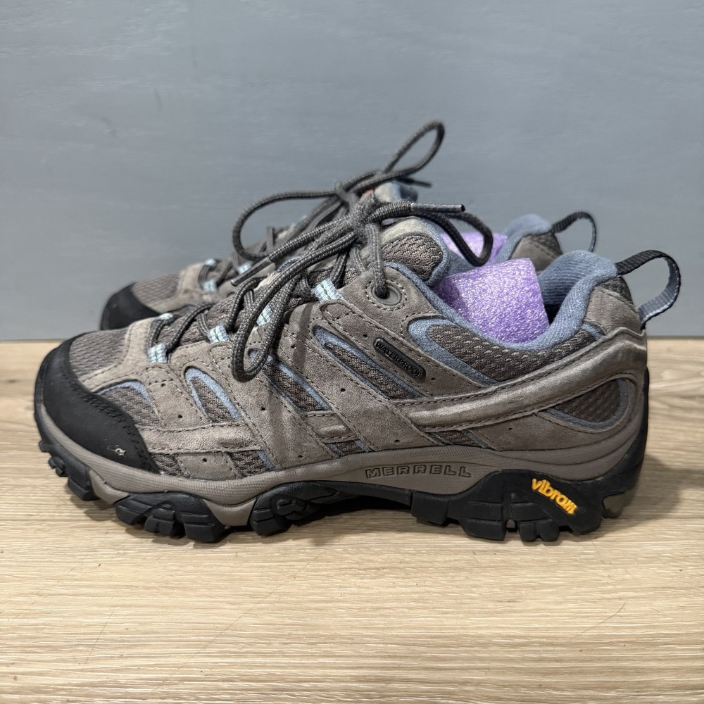Merrell Moab 2 Waterproof Hiking Shoes Womens 7.5 Gray Low Top J06026